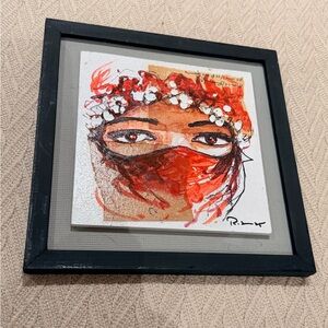 Hand painted Framed Moroccan Art by Rachid Zizi